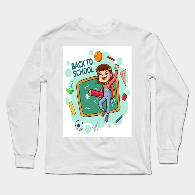 Back to Skull 2 Long Sleeve T-Shirt by panda20